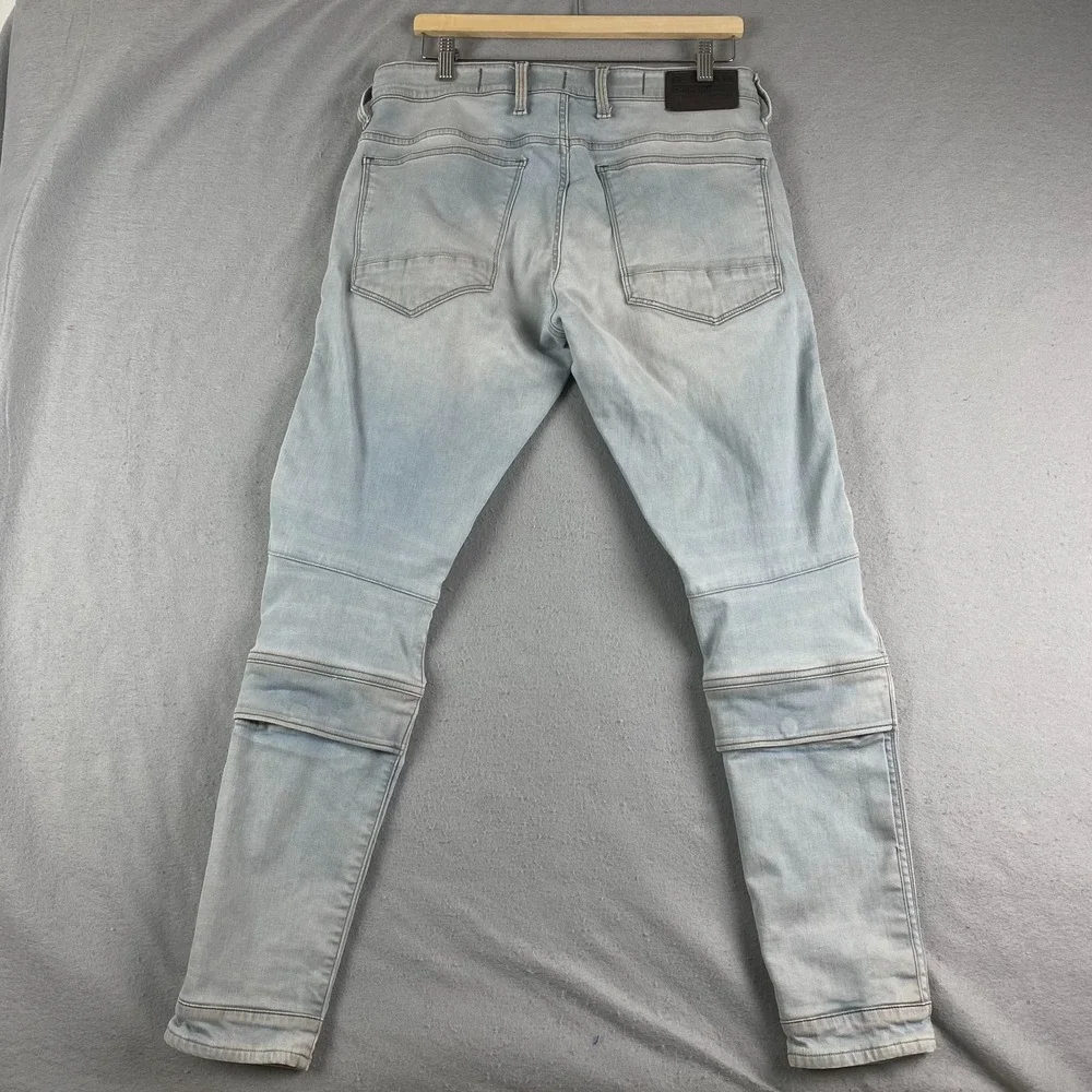 G-Star Raw Airblaze 3D Skinny Jeans Mens 34x32 light Stretch Faded Moto Denim
